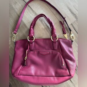 Aimee Kestenberg Chic Magenta Shoulder Bag Leather